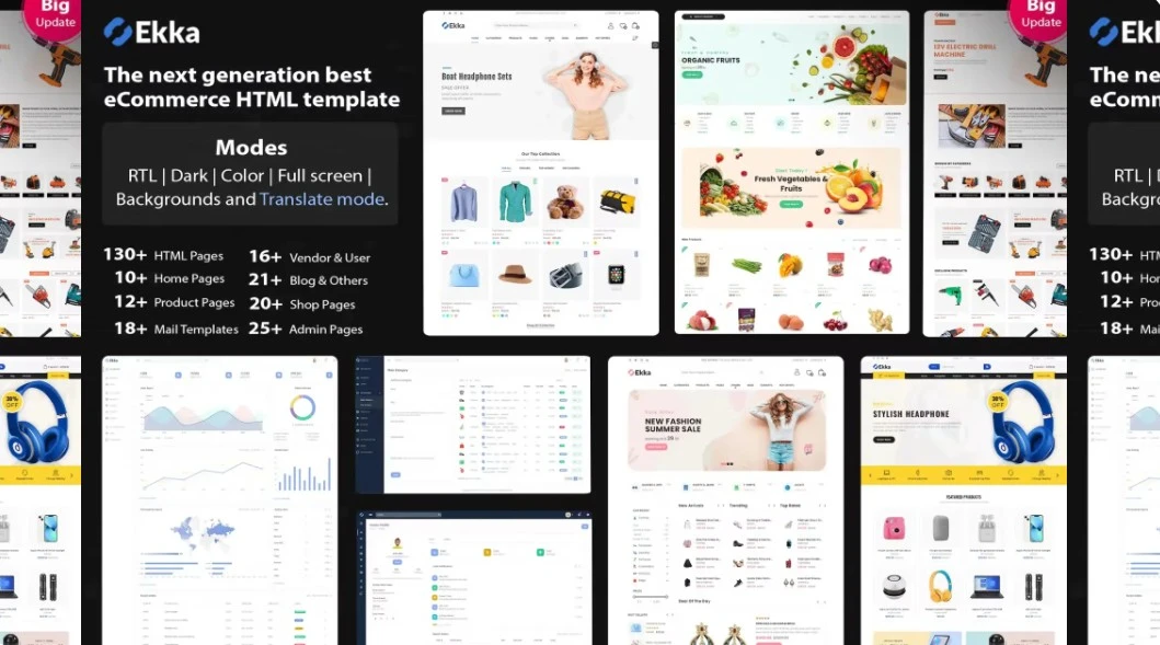 Ekka - Ecommerce HTML Template + Admin Dashboard