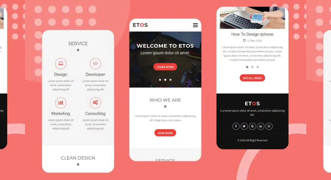Etos - Responsive Mobile Template