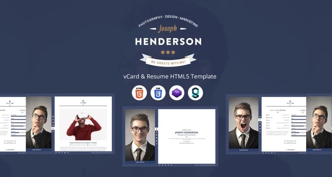 Henderson - vCard & Resume HTML5 Template
