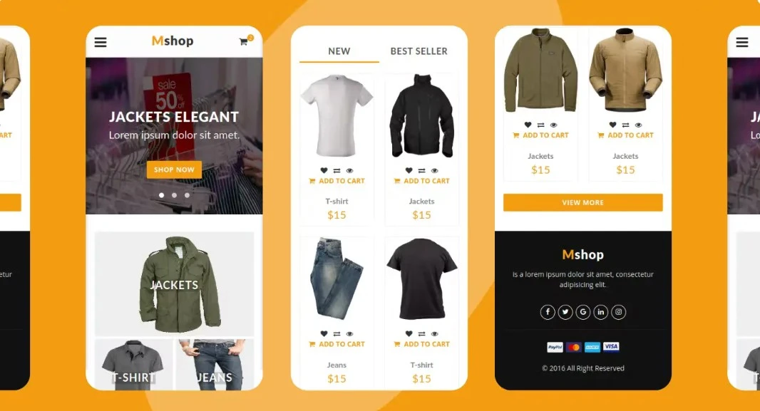 Mshop - eCommerce Mobile Template