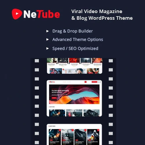 Netube - Viral Video Blog Magazine WordPress Theme