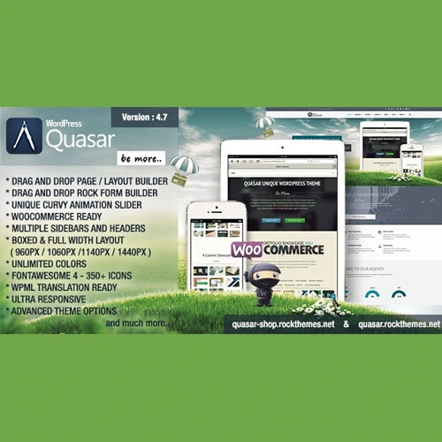 Quasar - WordPress Theme with Animation Builder