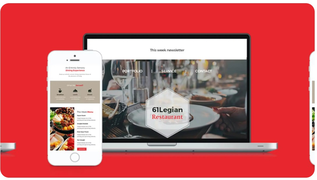 61 Legian Restaurant Email Template