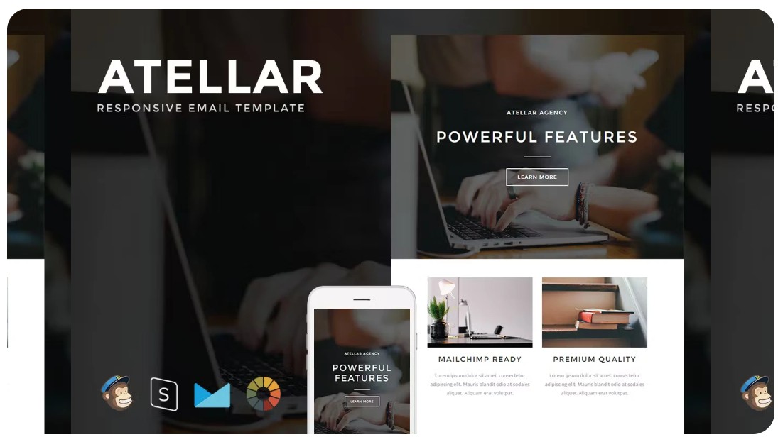 Atellar - Responsive Email + StampReady Builder
