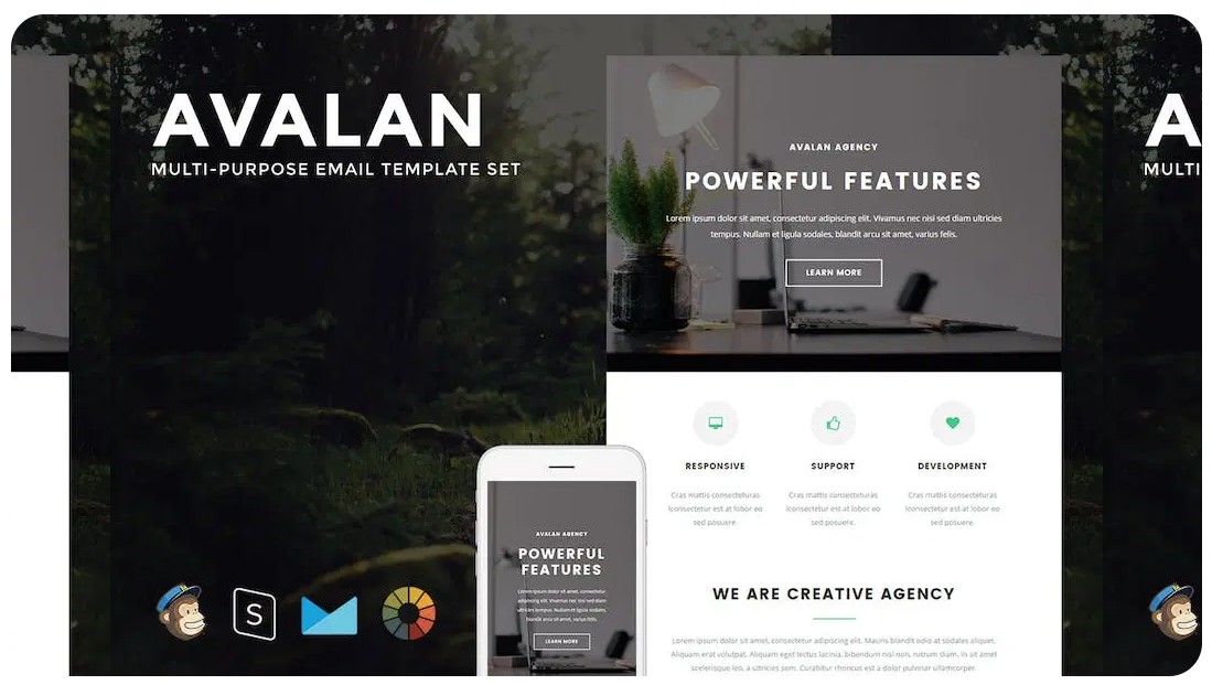 Avalan - Responsive Email + StampReady Builder