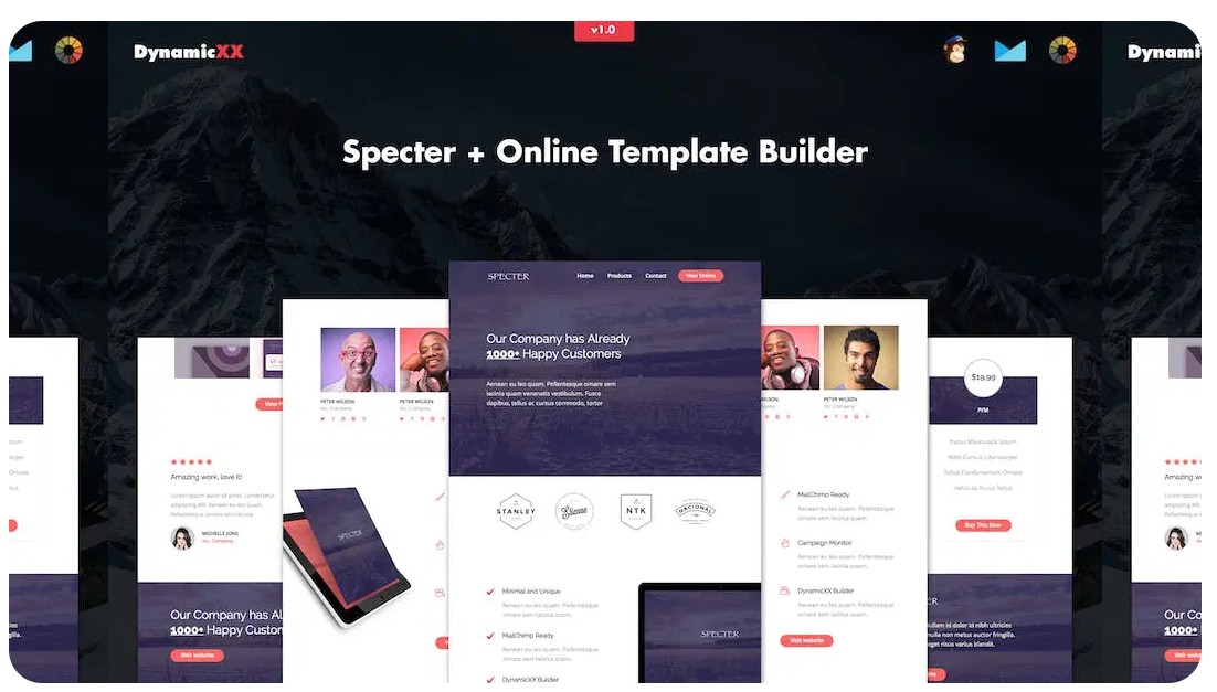 Specter - Responsive Agency Email + Online Builder