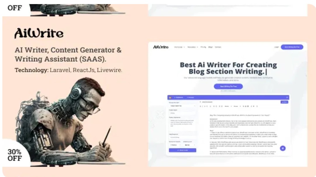 AiWrite – AI Writer, Content Generator & Writing Assistant Tools