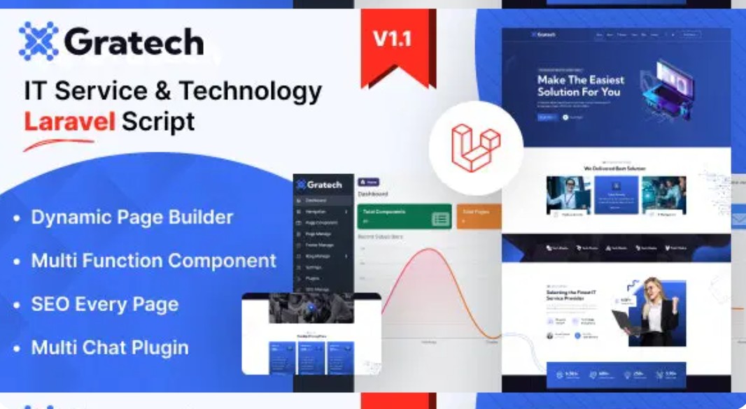 Gratech – IT Service And Technology With Component Page Builder