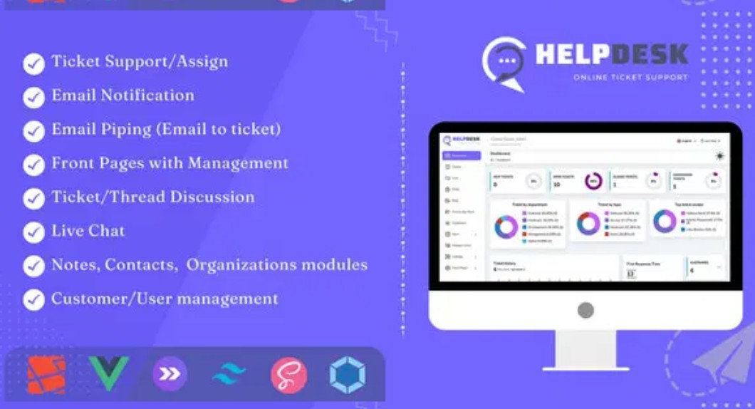 HelpDesk – Online Ticketing System with Website – ticket support and management