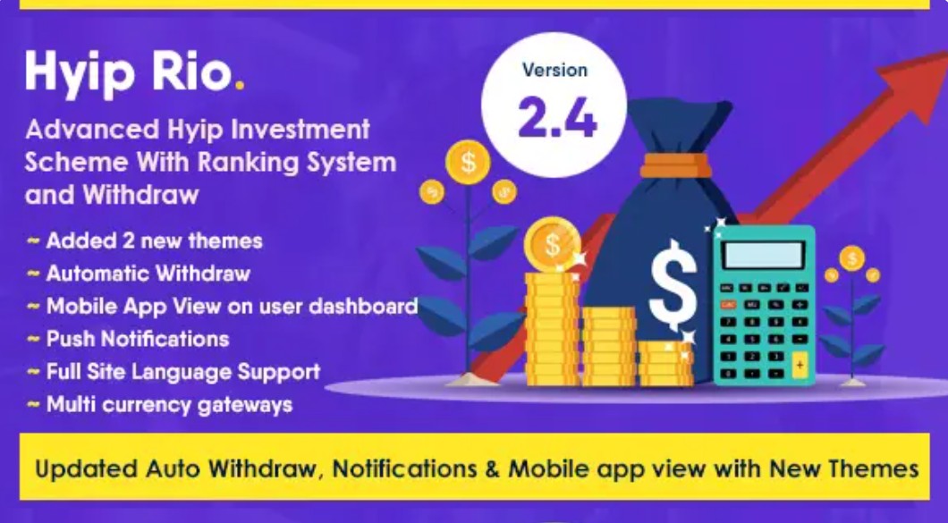 Hyip Rio – Advanced Hyip Investment Scheme With Ranking System and Automatic Withdraw