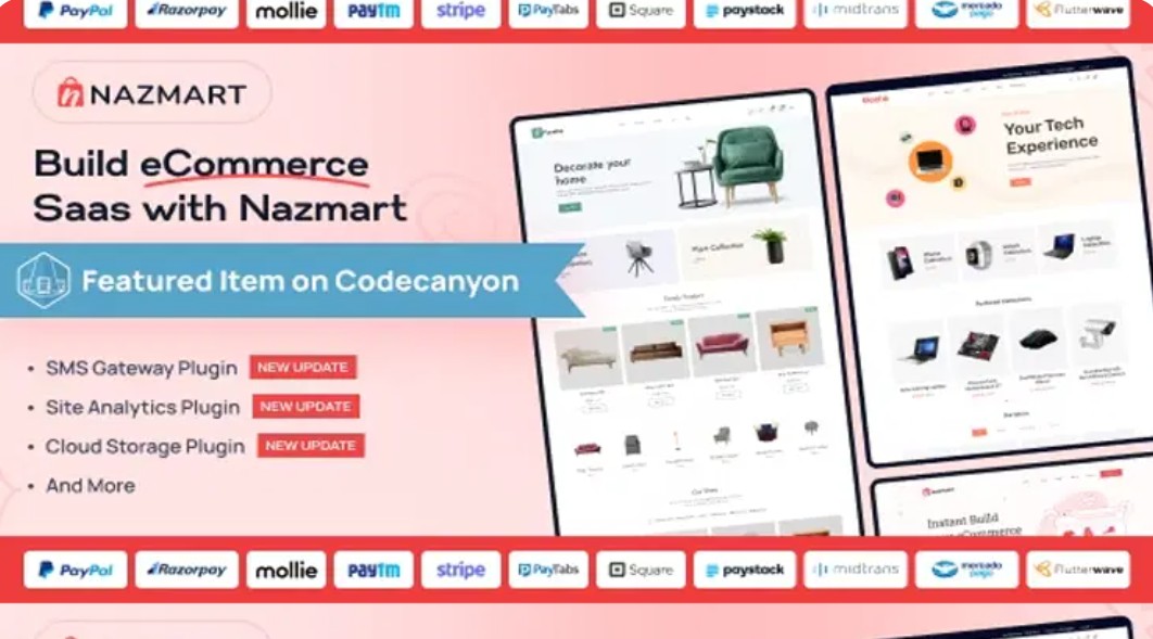 Nazmart – Multi-Tenancy eCommerce Platform (SAAS)