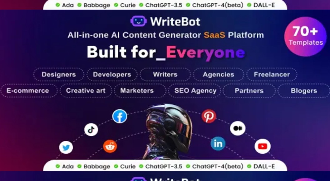 WriteBot – AI Content Generator SaaS Platform