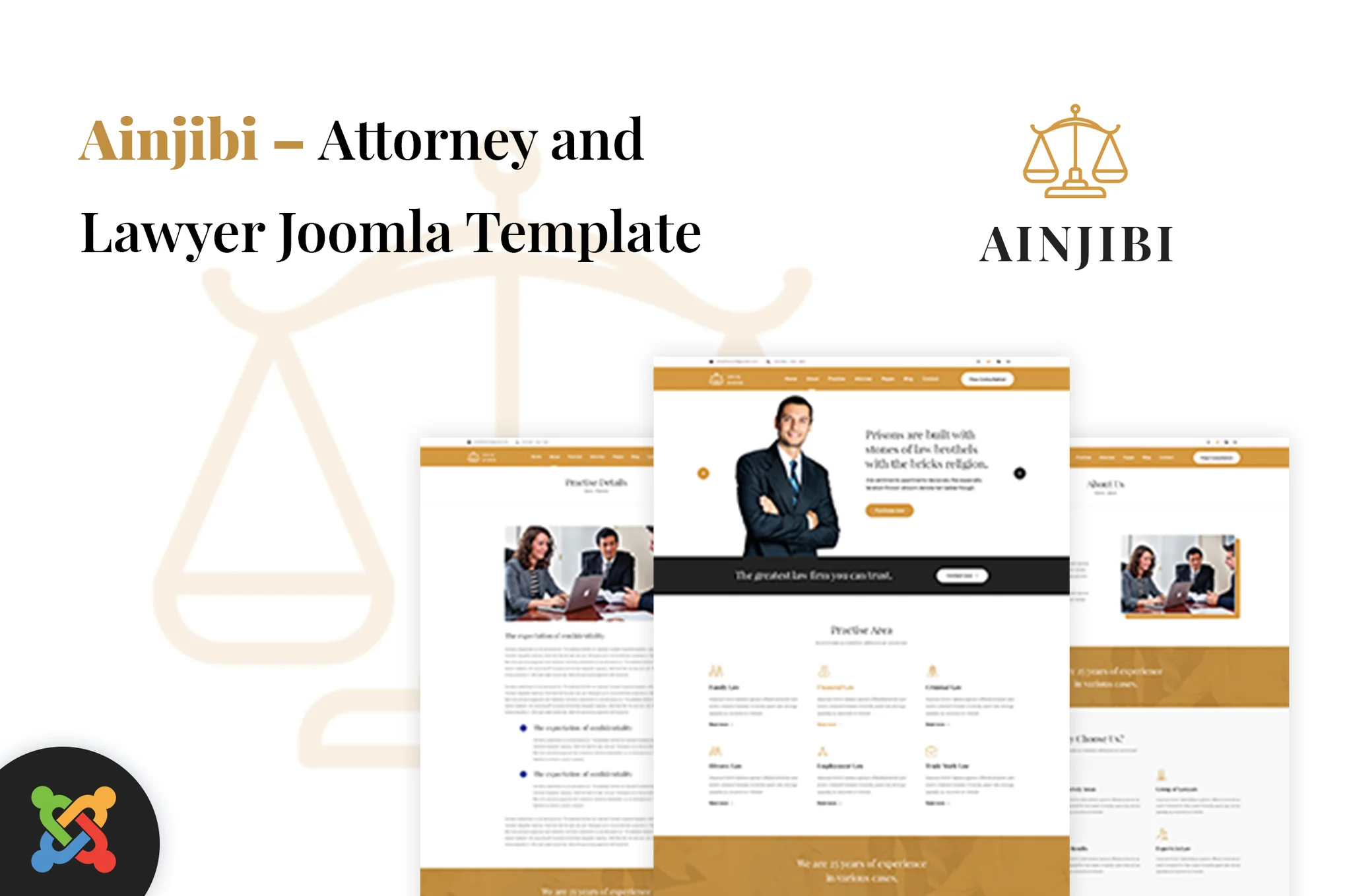 Ainjibi - Attorney and Lawyer Joomla Template