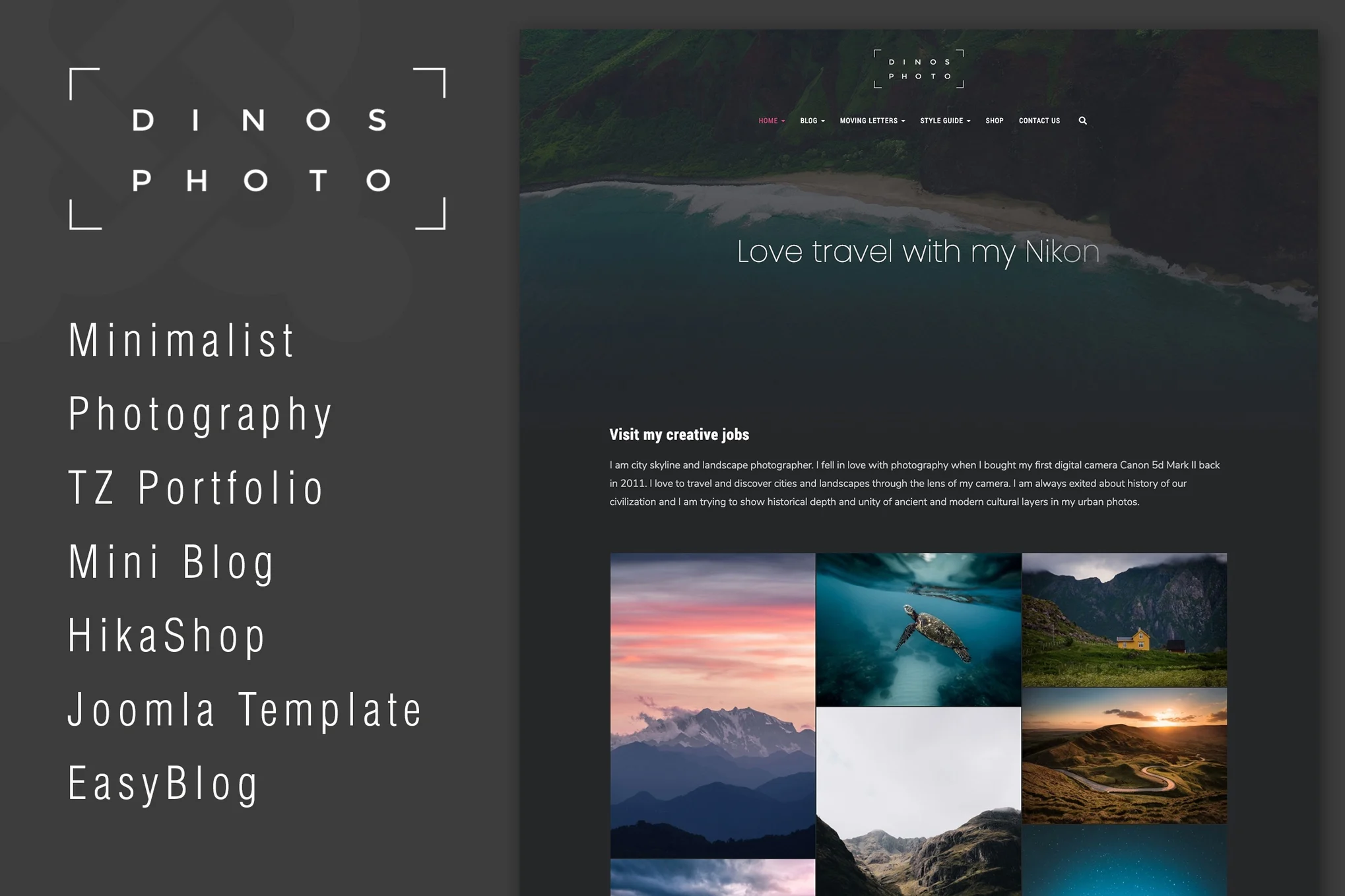 Dino - Creative Portfolio Joomla Template