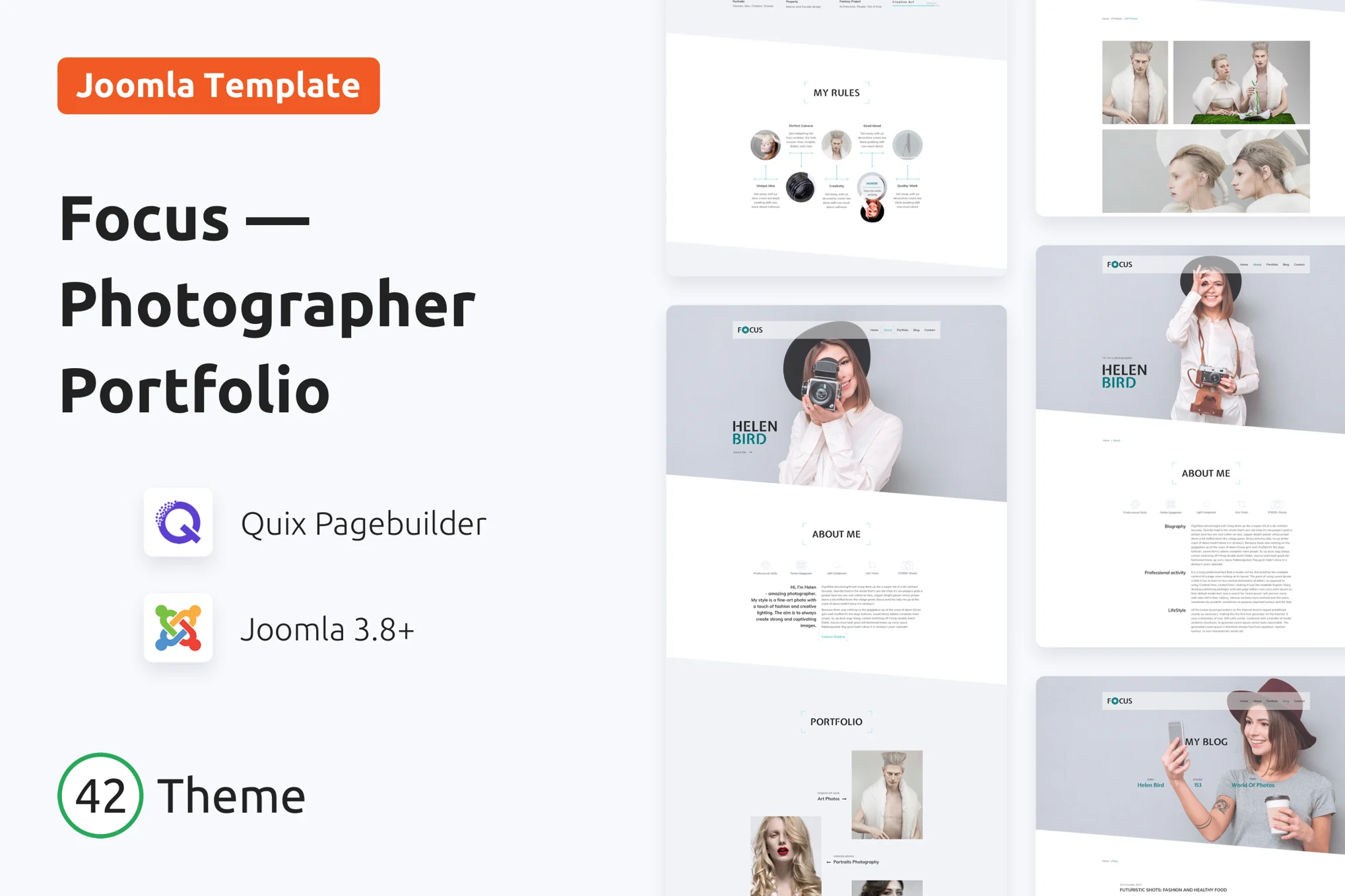 Focus - Photographer portfolio Responsive Template