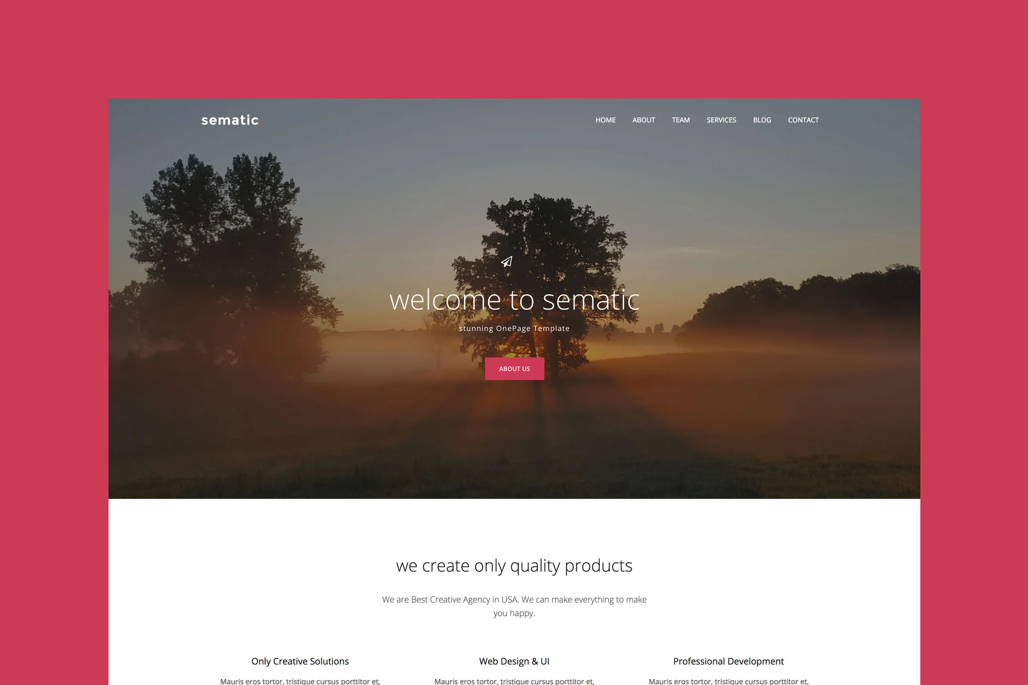 Sematic - One Page Joomla Template