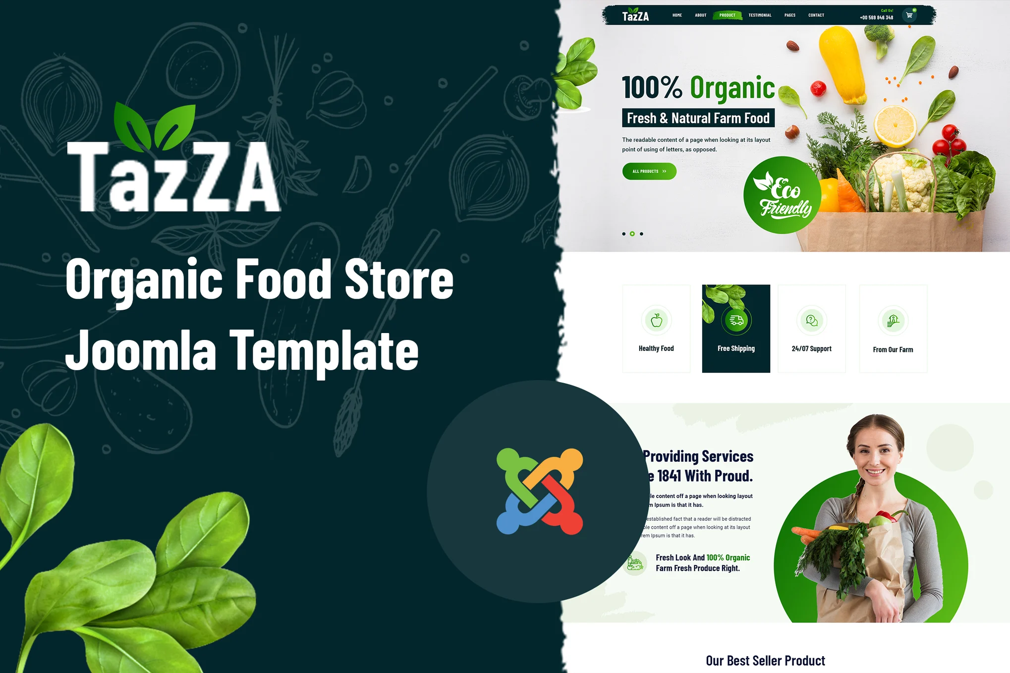 TazZA - Organic Food Store Joomla Template