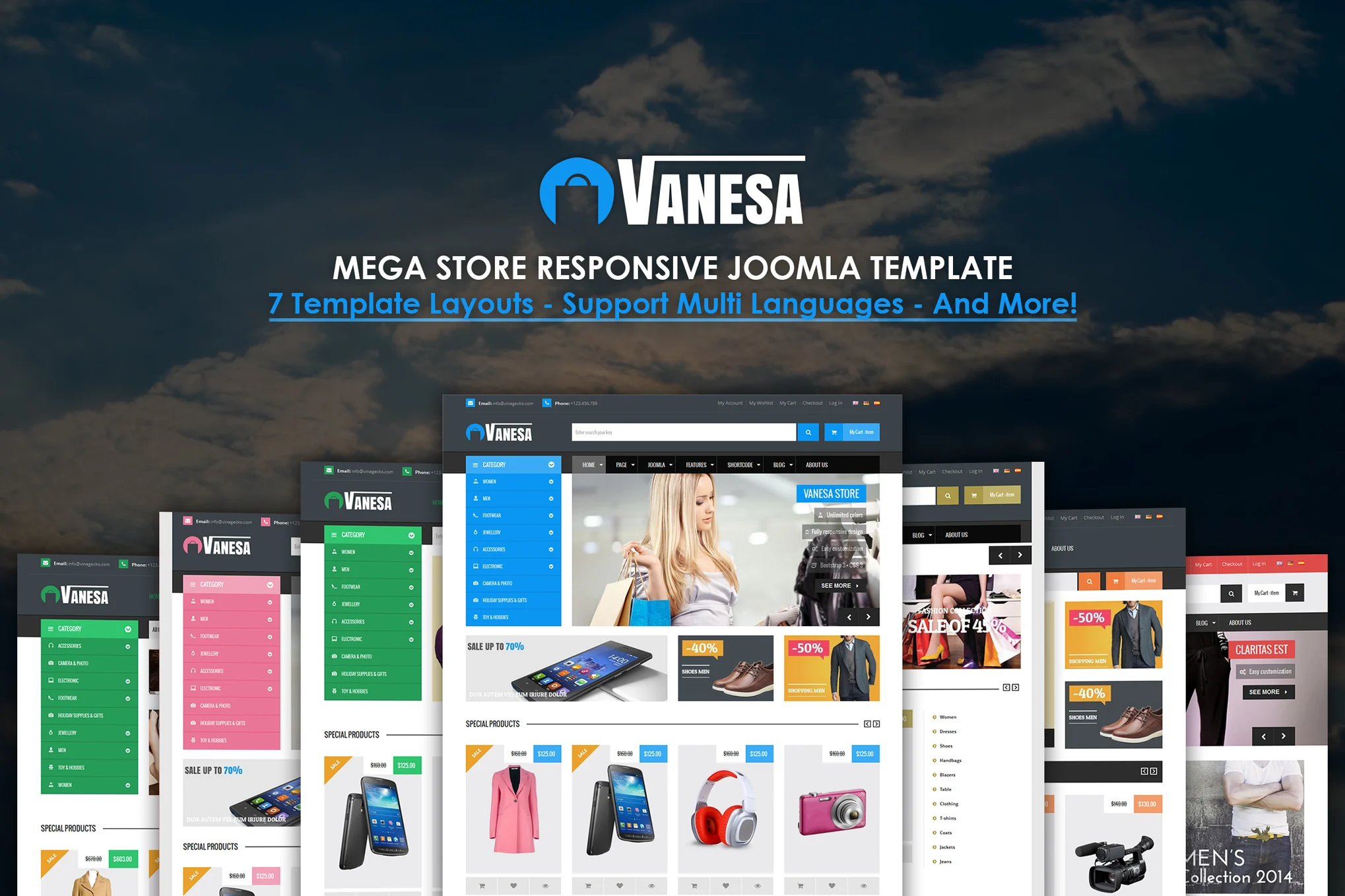 Vanesa Mega Store Responsive Joomla Template