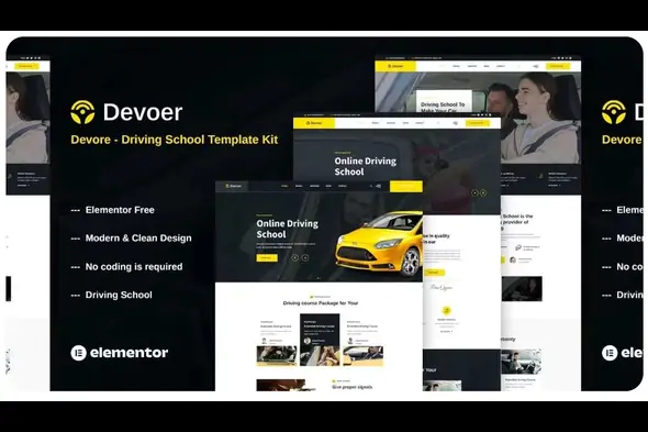 Devore – Driving School Elementor Templates