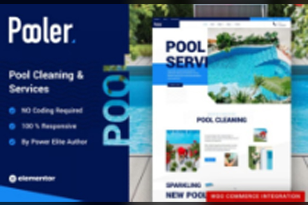 Pooler – Swimming Pool Cleaning Services Elementor Pro Template Kit August 1, 2025