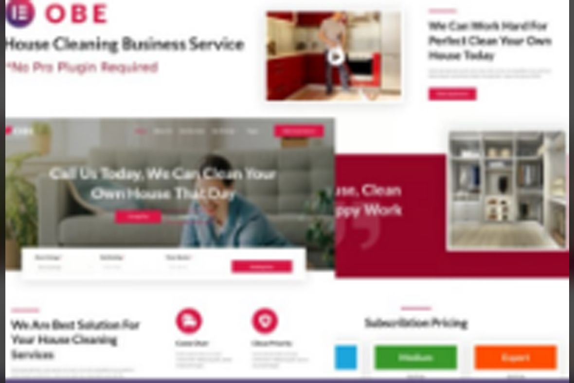 Obe – House Cleaning Business Elementor Template Kits November 26, 2025