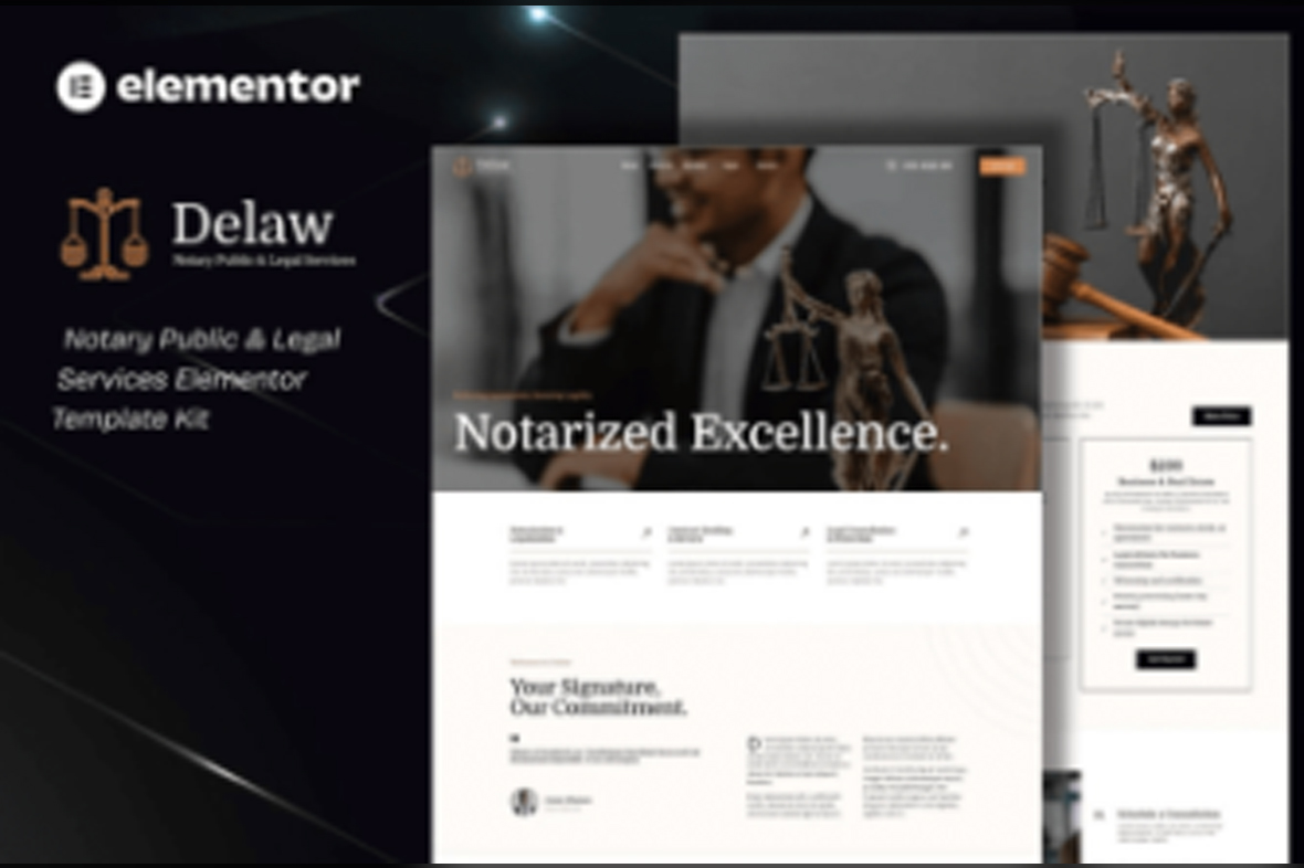 Delaw – Notary Public and Legal Services Elementor Template Kit Mar-15