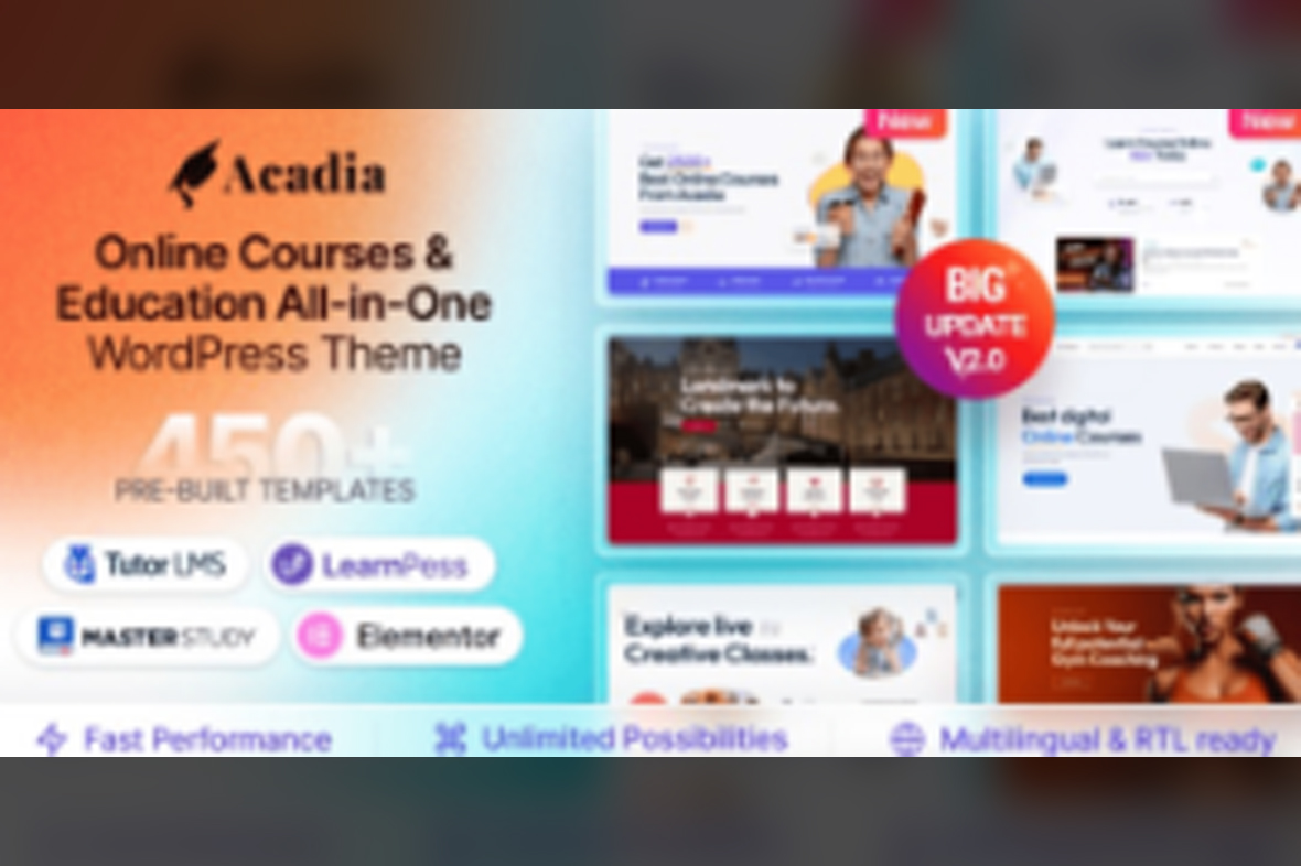 Acadia – Education WordPress Theme v3.2.3
