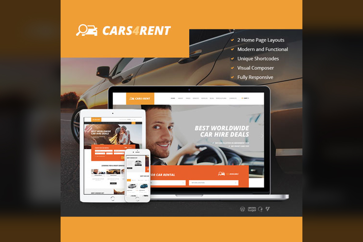 Cars4Rent Auto Rental & Taxi Service WordPress Theme + RTL v1.4.3