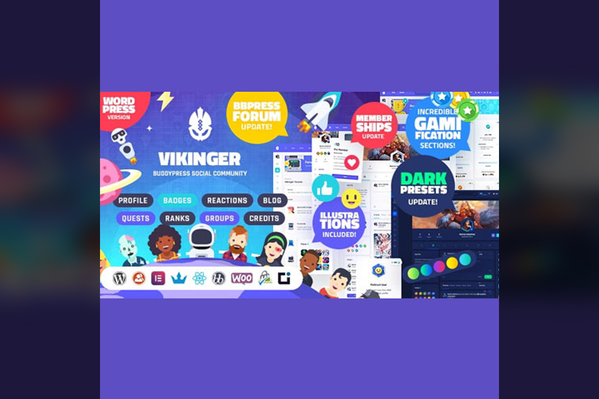 Vikinger – BuddyPress and GamiPress Social Community v1.9.31