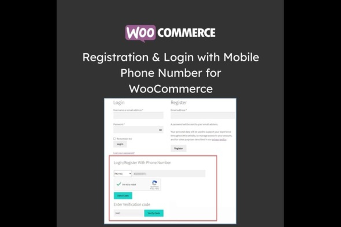 Registration & Login with Mobile Phone Number for WooCommerce v1.3.3