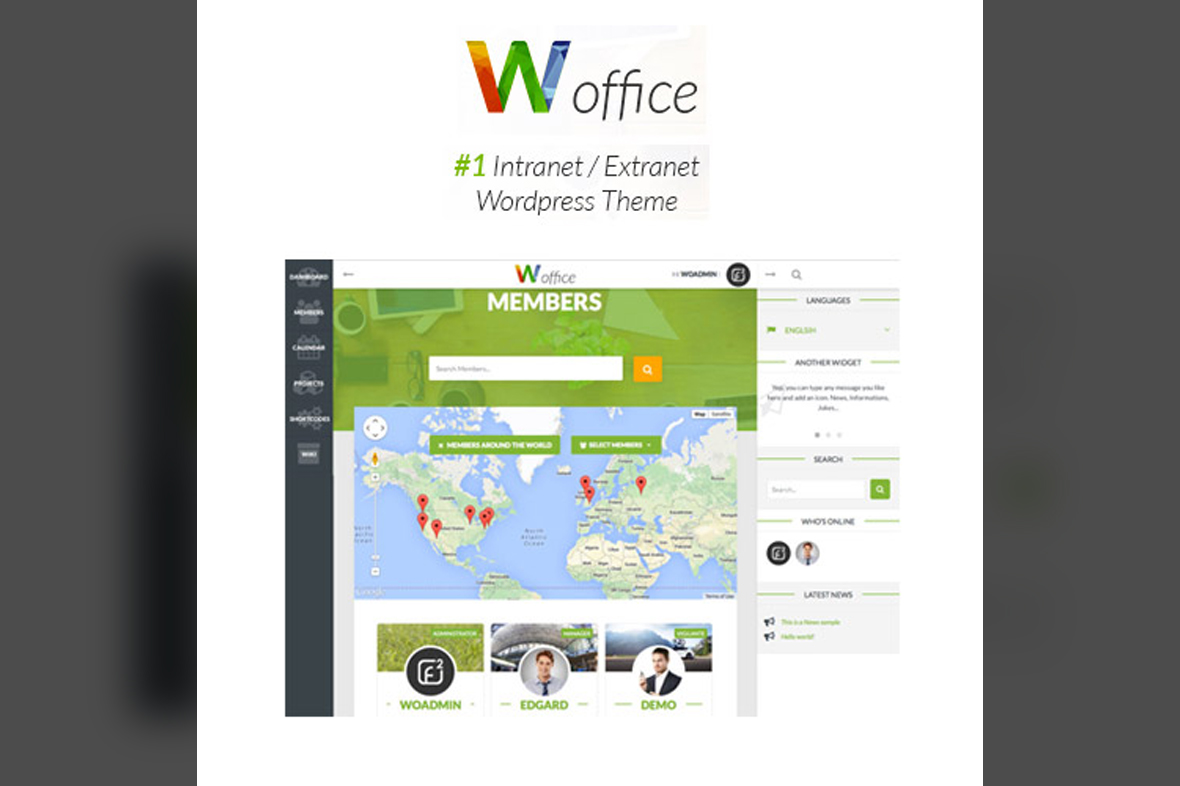 Woffice – Intranet Extranet WordPress Theme v5.4.26
