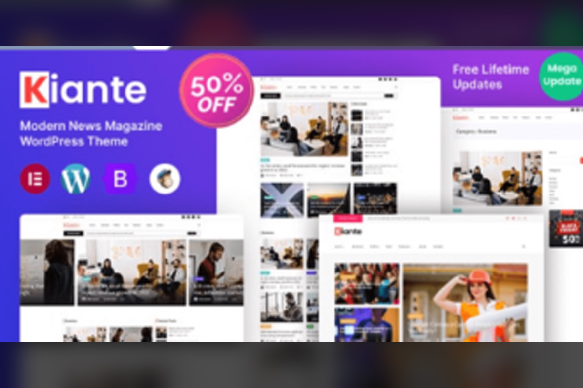 Kiante – Newspaper Magazine Blog Multi-Purpose Elementor WordPress Theme v1.0.3