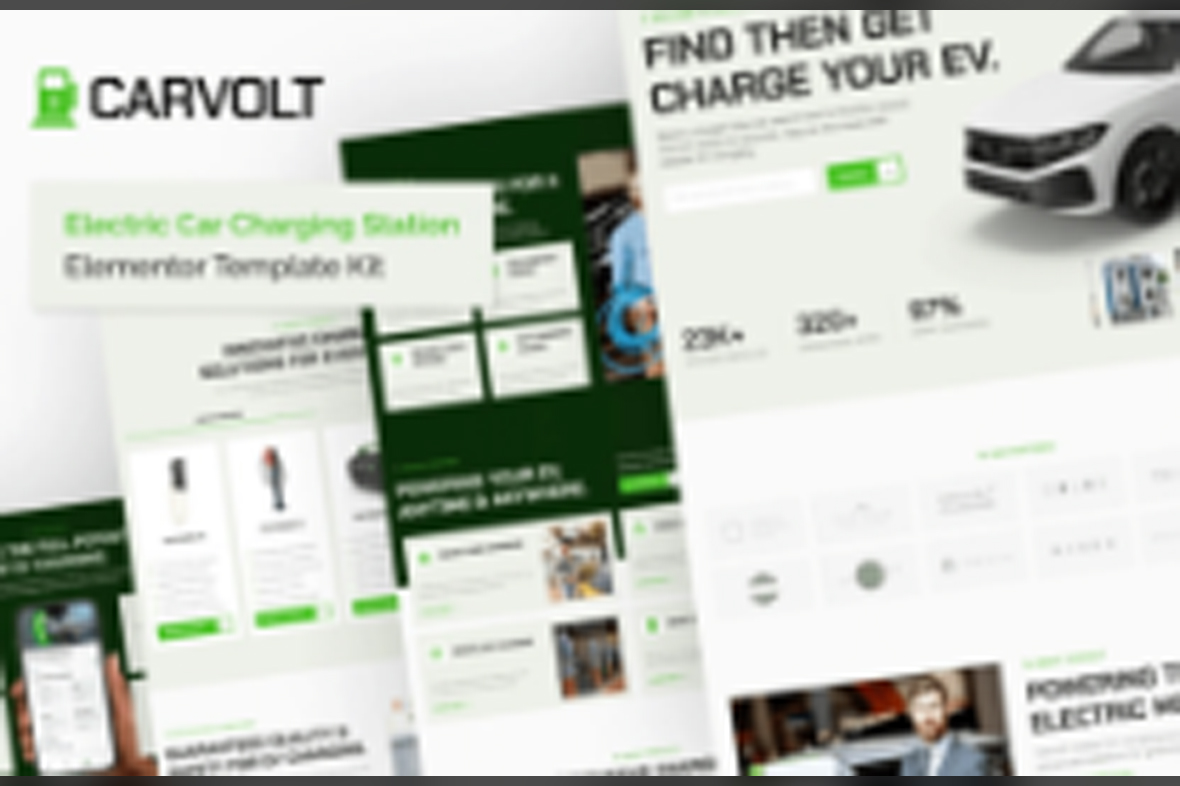 Carvolt – Electric Car Charging Station Elementor Template Kit April 5, 2025
