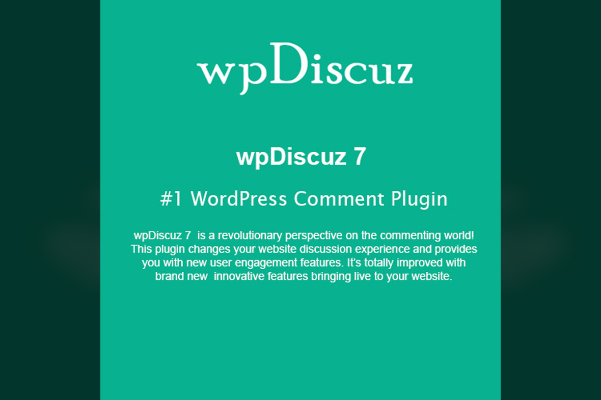wpDiscuz – #1 WordPress Comment Plugin v7.6.29