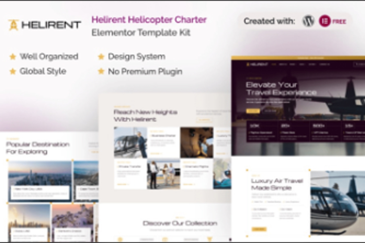 Helirent – Helicopter Charter Elementor Template Kit Mar-15
