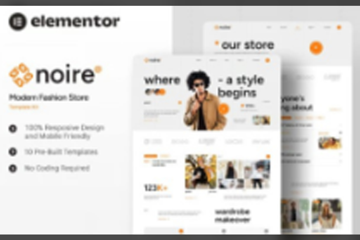 Noire – Modern Fashion Store Elementor Template Kit July 18, 2025
