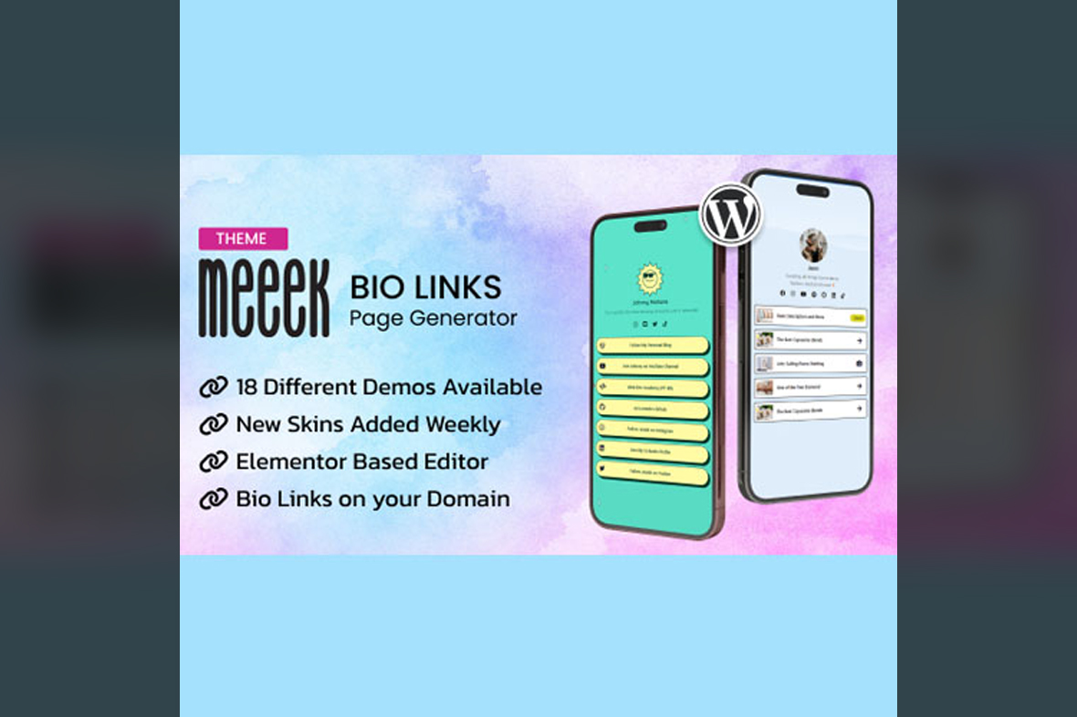 Meeek – Bio Links Builder Theme v2.2.4