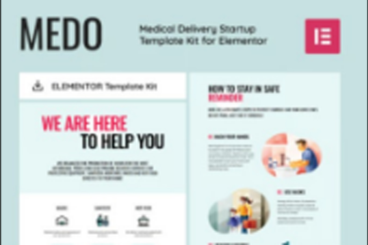 MEDO – Medical Delivery Startup Elementor Template Kit November 26, 2025