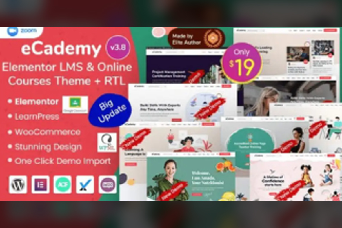 eCademy Elementor LMS Online Courses v7.1