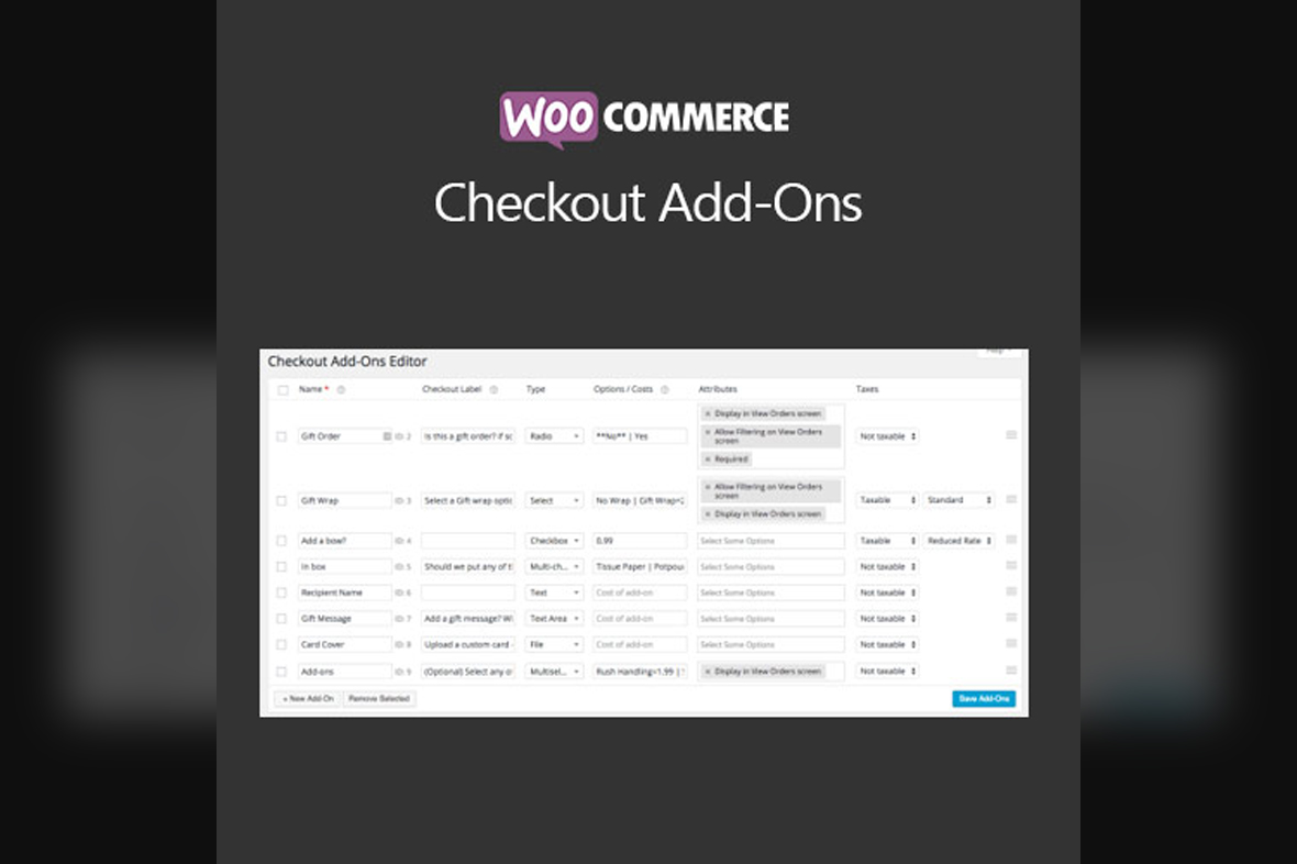 WooCommerce Checkout Add-Ons v2.7.4