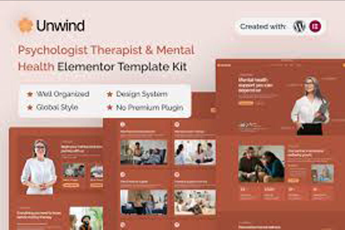 Unwind – Psychologist Therapist and Mental Health Elementor Template Kit July 18, 2025