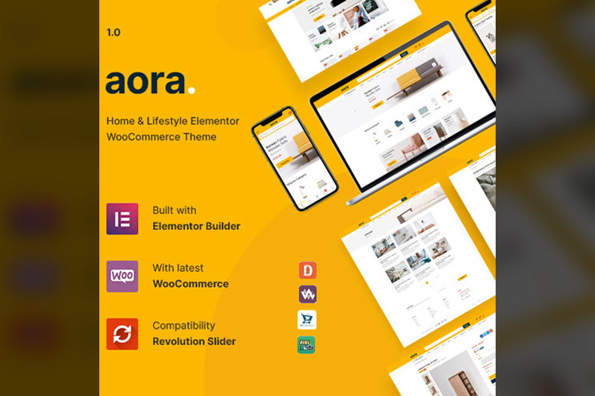 Aora – Home & Lifestyle Elementor WooCommerce Theme v1.3.8