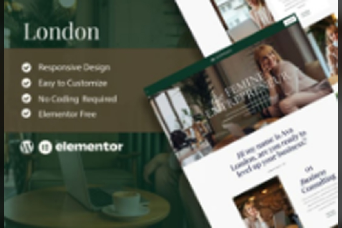 London – Feminine Business Coach Elementor Template Kit July 9, 2025