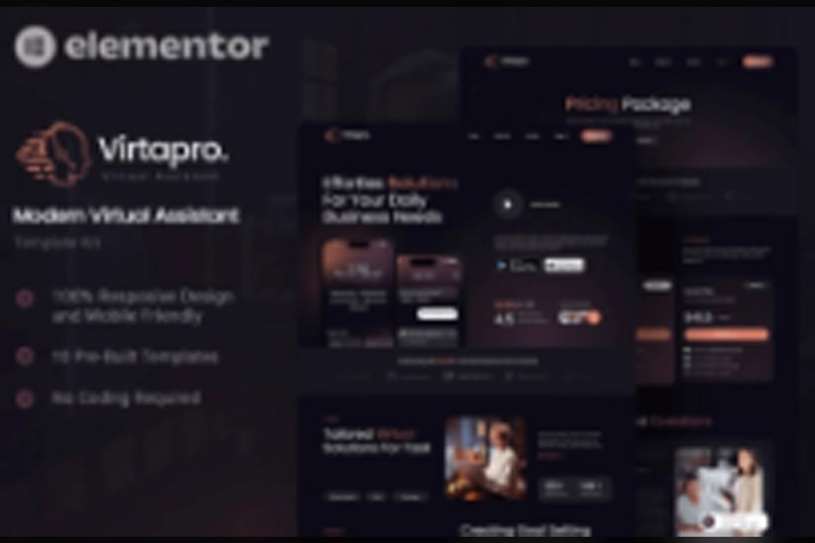 Virtapro – Modern Virtual Assistant Elementor Template Kit April 5, 2025
