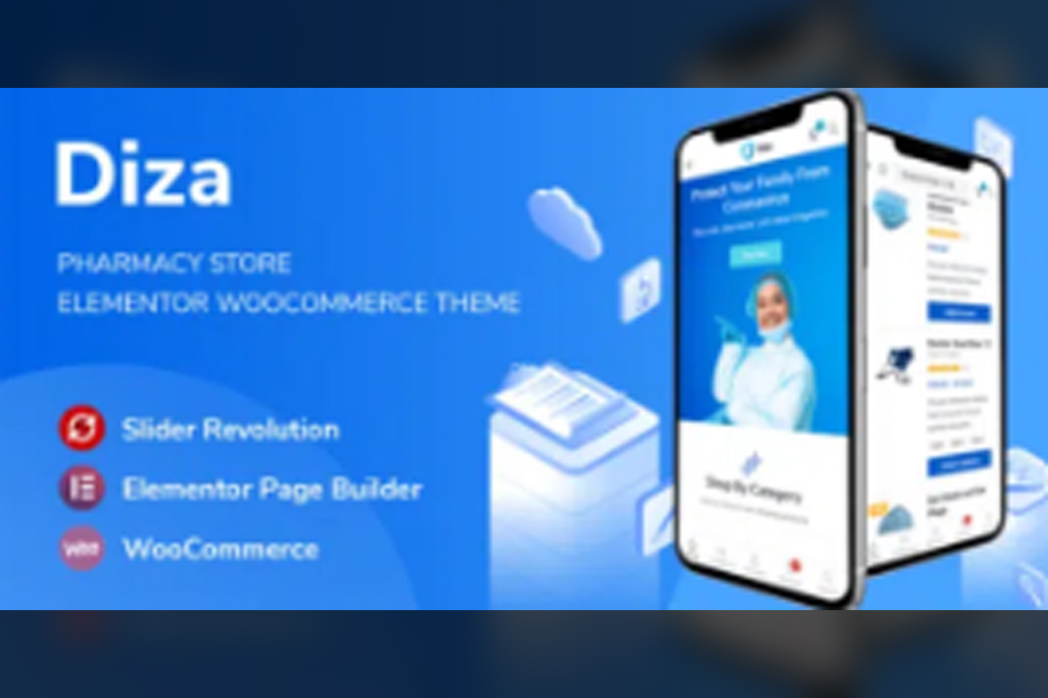 Diza Pharmacy Store Elementor WooCommerce Theme v1.3.20