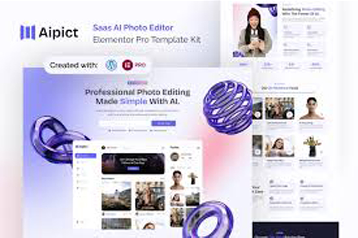 Aipict – Saas AI Photo Editor Website Elementor Pro Template Kit May 24, 2025