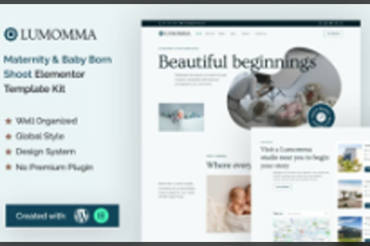 Lumomma Maternity and Baby Born Shoot Elementor Template Kit June 9, 2025