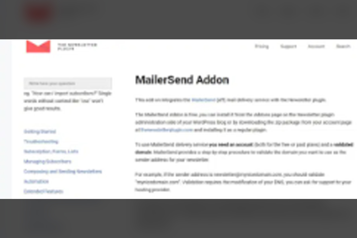 Newsletter – Mailersend v1.2.3
