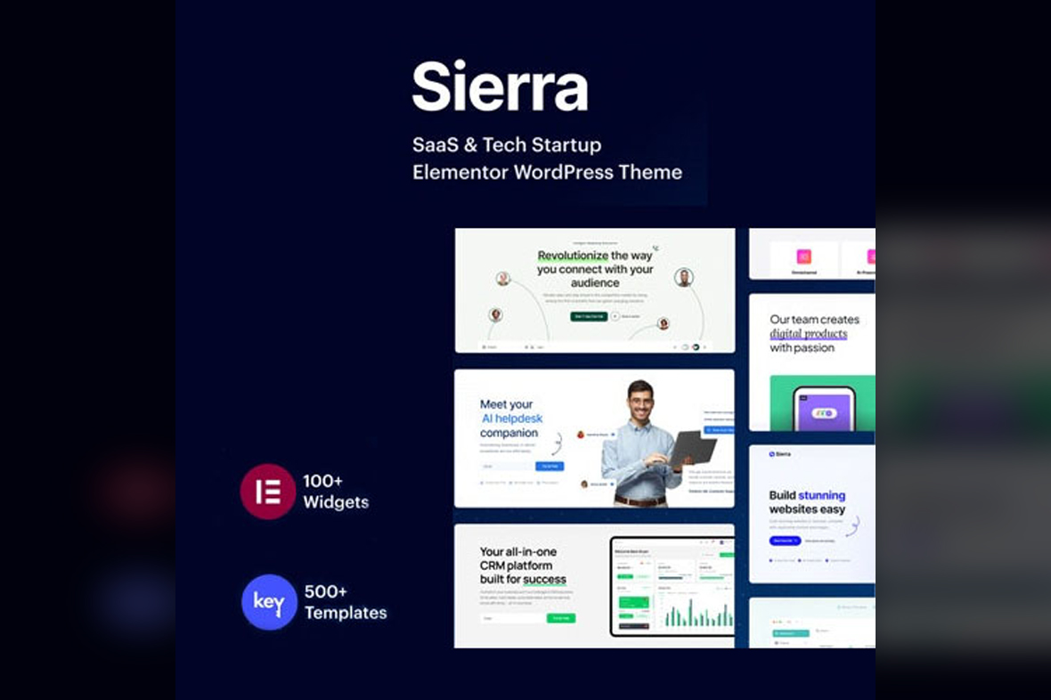 Sierra – SaaS & Tech Startup Elementor WordPress Theme v1.6.1