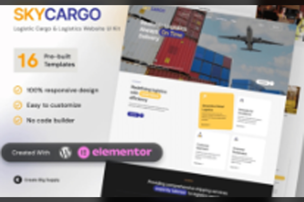 Skycargo – Logistic Cargo and Logistics Elementor Template Kit April 2, 2025